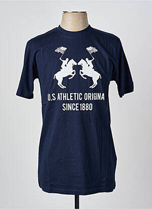 T-shirt stretch manches courtes bleu U.S ATHLETIC homme