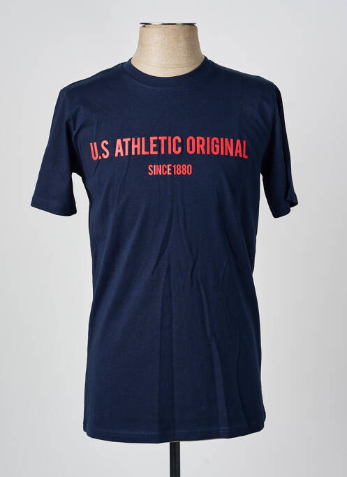 T-shirt stretch manches courtes bleu U.S ATHLETIC homme