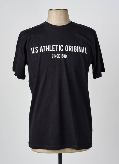 T-shirt stretch manches courtes noir U.S ATHLETIC homme
