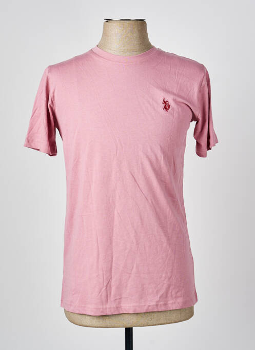 T-shirt broderie manches courtes rose U.S. POLO ASSN homme