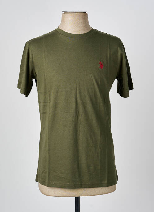 T-shirt broderie manches courtes vert U.S. POLO ASSN homme