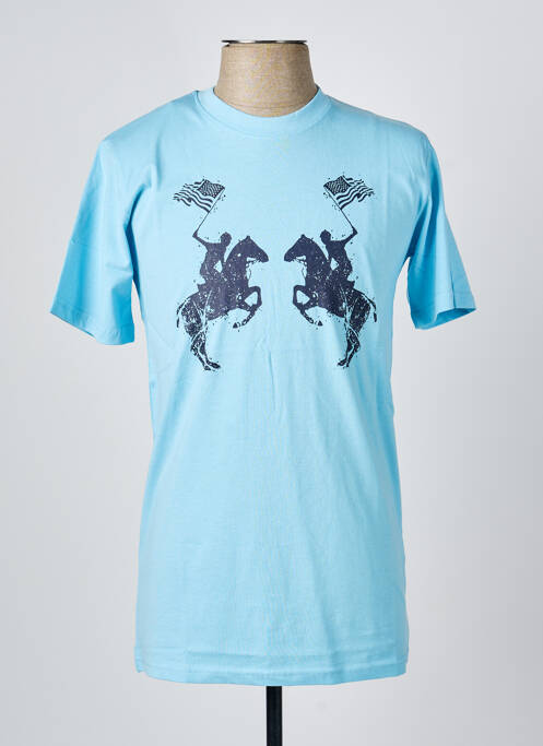 T-shirt stretch manches courtes bleu clair U.S ATHLETIC homme