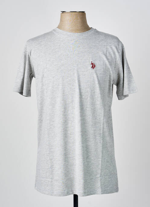 T-shirt gris clair U.S. POLO ASSN homme