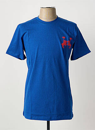 T-shirt coupe droite manches courtes bleu U.S ATHLETIC homme