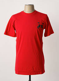 T-shirt coupe droite manches courtes rouge U.S ATHLETIC homme