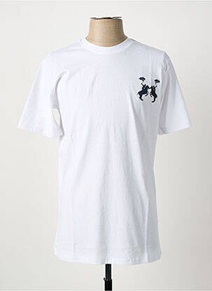 T-shirt coupe droite manches courtes blanc U.S ATHLETIC homme