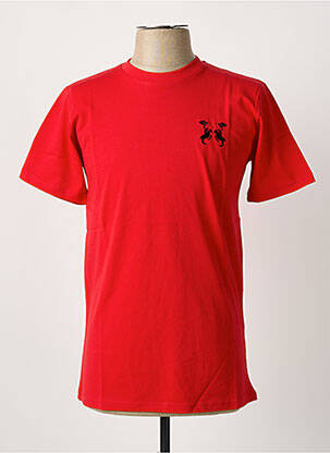 T-shirt broderie manches courtes rouge U.S ATHLETIC homme