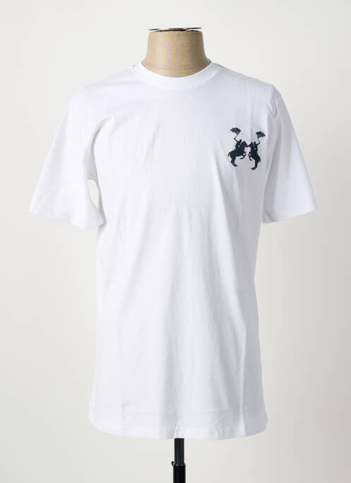 T-shirt coupe droite manches courtes blanc U.S ATHLETIC homme