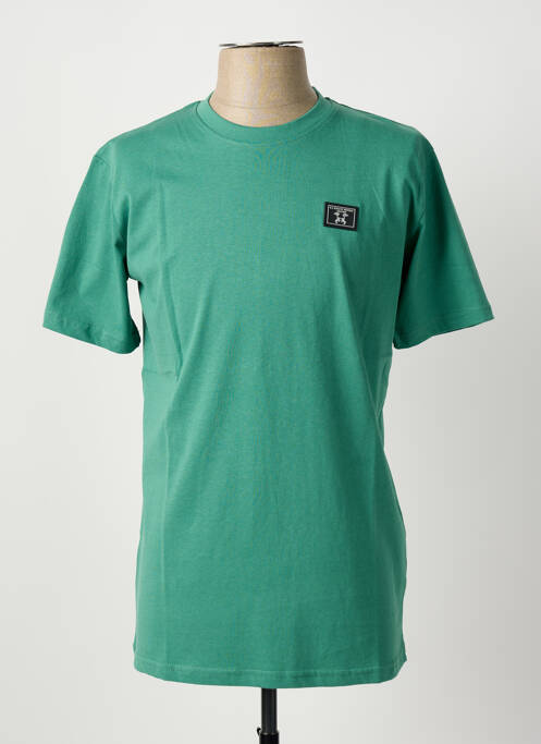 T-shirt broderie manches courtes vert U.S ATHLETIC homme