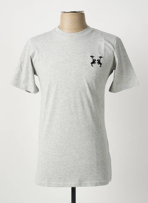 T-shirt coupe droite manches courtes gris U.S ATHLETIC homme