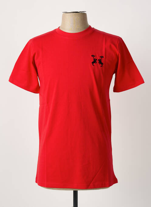 T-shirt broderie manches courtes rouge U.S ATHLETIC homme