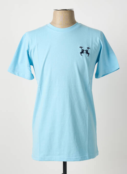 T-shirt broderie manches courtes bleu U.S ATHLETIC homme