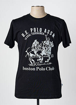 T-shirt stretch manches courtes noir U.S. POLO ASSN homme