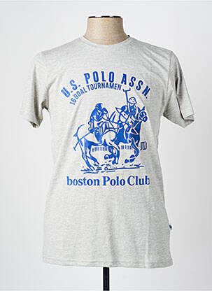 T-shirt stretch manches courtes gris U.S. POLO ASSN homme