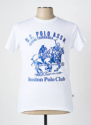 T-shirt stretch manches courtes blanc U.S. POLO ASSN homme