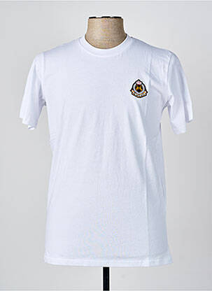T-shirt broderie manches courtes blanc U.S ATHLETIC homme