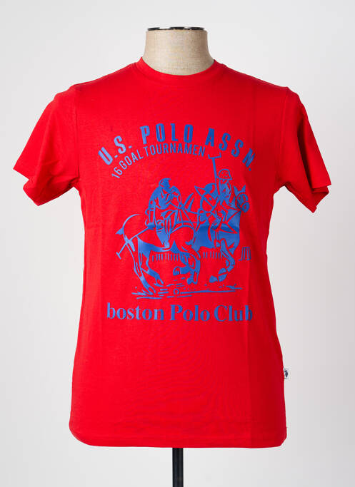 T-shirt stretch manches courtes rouge U.S. POLO ASSN homme
