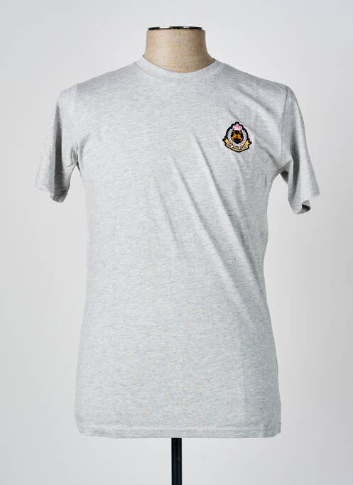 T-shirt tissage chiné manches courtes gris U.S ATHLETIC homme