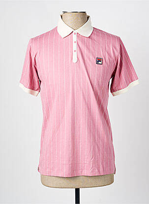 Polo coupe cintrée manches courtes rose FILA homme