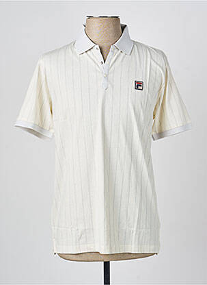 Polo coupe droite manches courtes blanc FILA homme