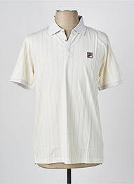 Polo coupe droite manches courtes blanc FILA homme