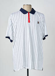 Polo coupe droite manches courtes blanc FILA homme