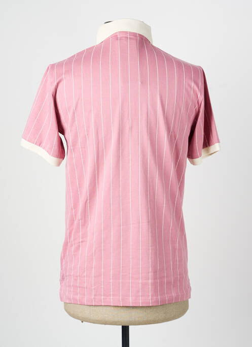 Polo imprimé rayures manches courtes rose FILA homme