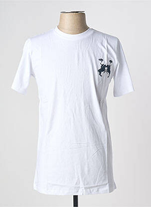 T-shirt coupe droite manches courtes blanc U.S ATHLETIC homme