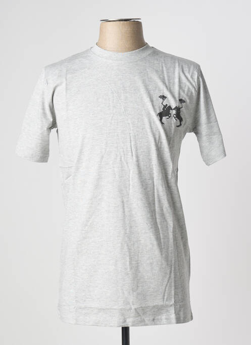 T-shirt coupe droite manches courtes gris U.S ATHLETIC homme