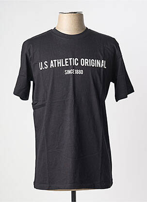 T-shirt stretch manches courtes noir U.S ATHLETIC homme