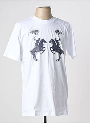T-shirt stretch manches courtes blanc U.S ATHLETIC homme