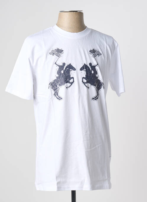 T-shirt stretch manches courtes blanc U.S ATHLETIC homme