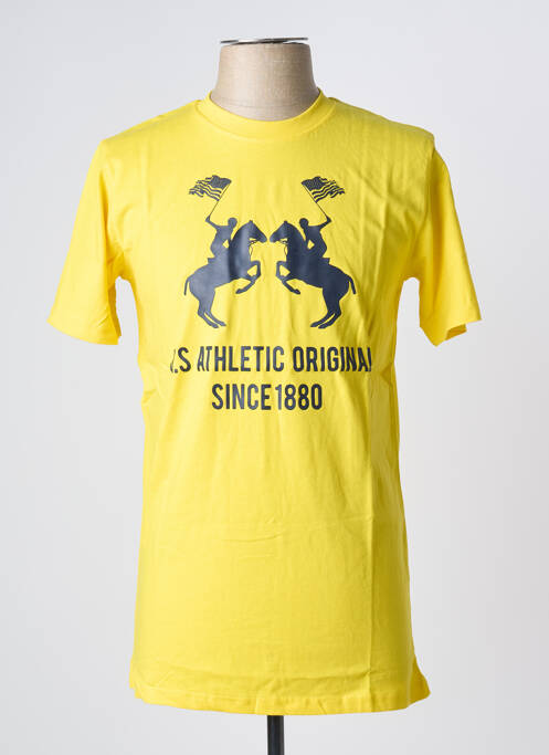 T-shirt jaune U.S ATHLETIC homme