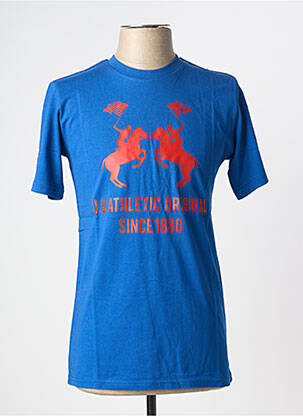T-shirt stretch manches courtes bleu U.S ATHLETIC homme
