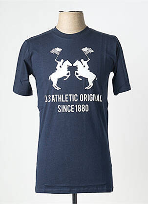 T-shirt stretch manches courtes bleu fonce U.S ATHLETIC homme