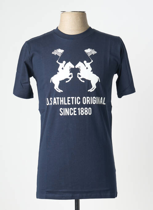 T-shirt bleu fonce U.S ATHLETIC homme