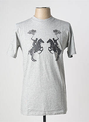 T-shirt stretch manches courtes gris U.S ATHLETIC homme