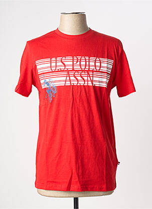 T-shirt coupe cintrée manches courtes rouge U.S. POLO ASSN homme