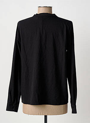 Blouse poignets boutonnés avec fente manches longues noir LES P'TITES BOMBES femme