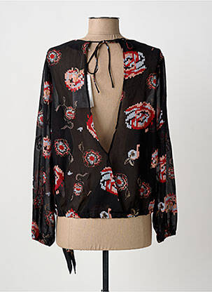 Blouse imprimé fleurs manches longues noir LES P'TITES BOMBES femme