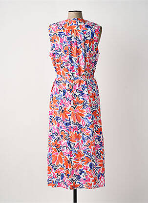 Robe longue imprimé fleurs sans manche rose JENSEN femme