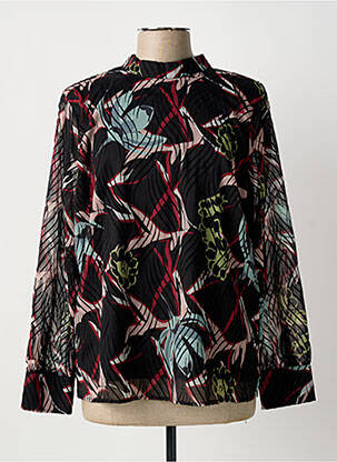 Blouse légère et transparente manches longues noir SIGNATURE femme