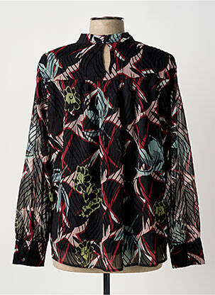 Blouse légère et transparente manches longues noir SIGNATURE femme