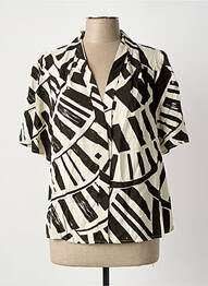 Blouse imprimé fantaisie sans manche marron LES P'TITES BOMBES femme