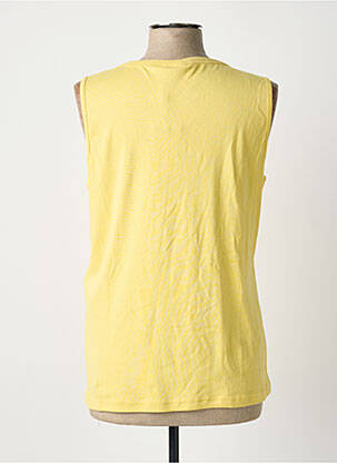Débardeur col v sans manche jaune SIGNATURE femme