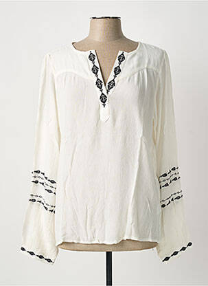 Blouse poignets boutonnés avec fente manches longues gris GARCIA femme