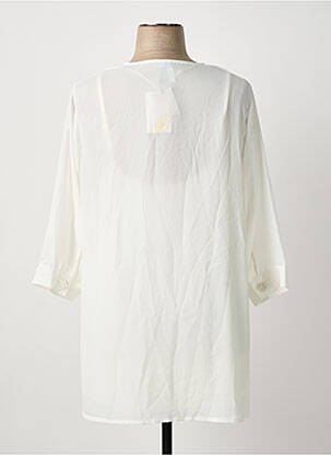 Blouse légère et transparente manches 3/4 beige CISO femme