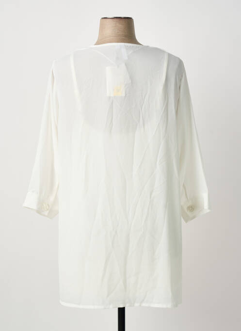 Blouse légère et transparente manches 3/4 beige CISO femme