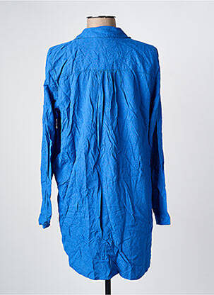 Tunique manches longues col chemisier bleu SIGNATURE femme