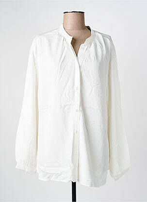 Chemisier coupe droite manches longues blanc JENSEN femme